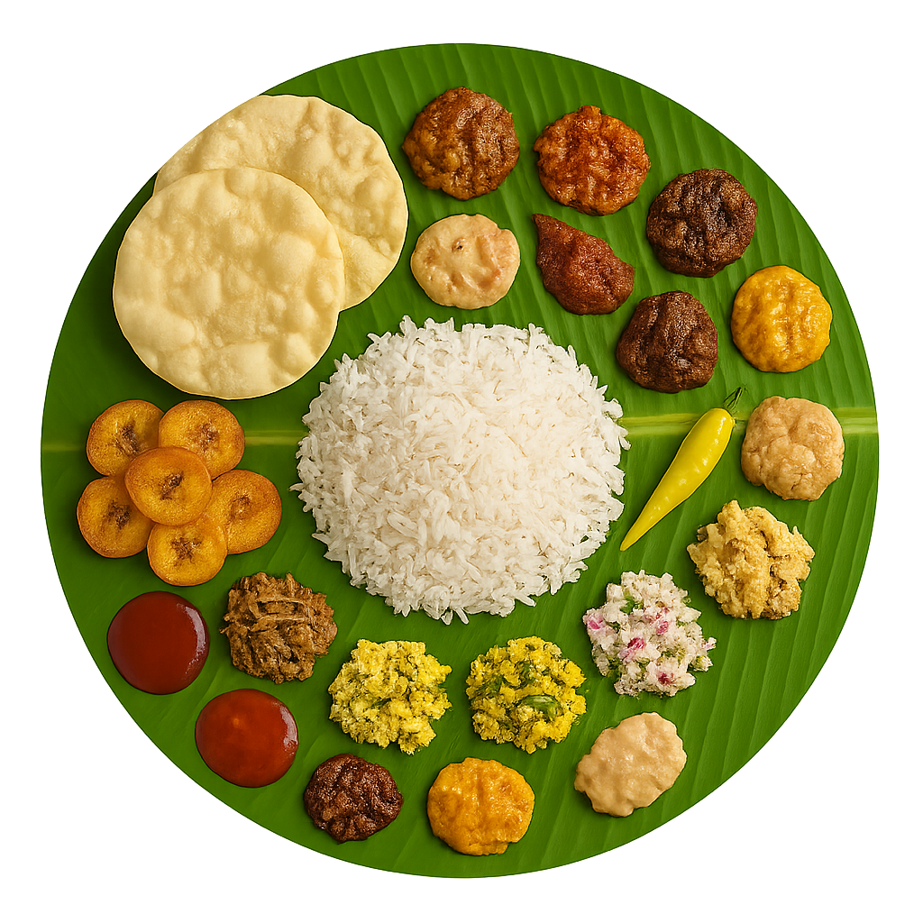Traditional sadya platter