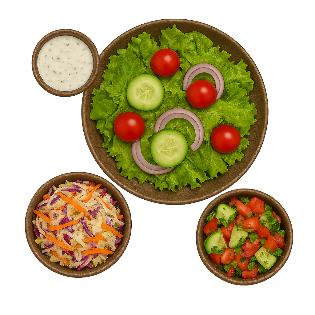 Salads and desserts